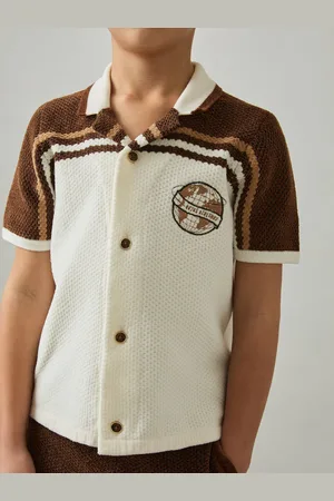 Reiss Mitchell Chenille Airlines Embroidery Shirt