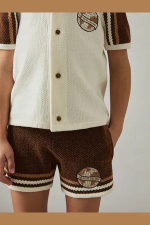 Reiss Pete Chenille Airlines Embroidery Shorts