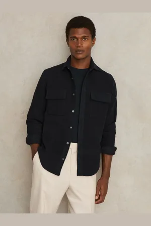 Reiss Camber Moleskin-Cotton Twin-Pocket Overshirt
