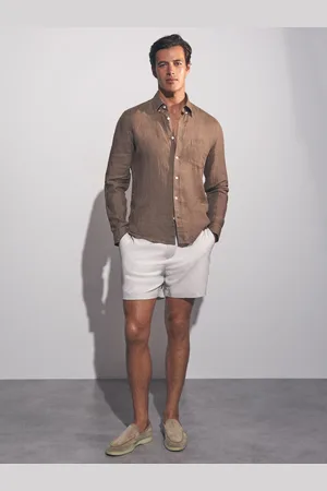 Reiss Queens Linen Button Through Shirt
