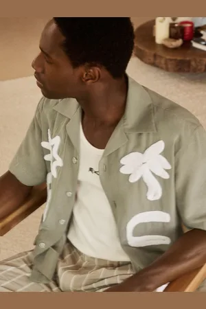 Reiss Palco | Ch?? Motif-Embroidered Shirt