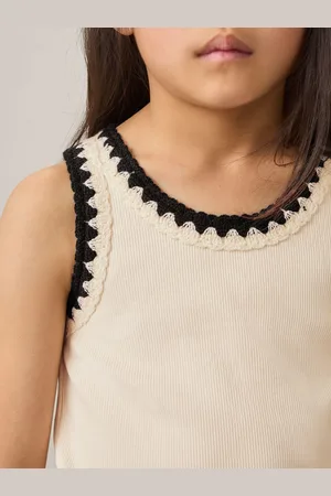 Reiss Vanessa Cotton Crochet-Trim Vest