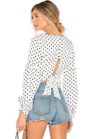 superdown Yasmin Tie Back Crop Top in . Size S, XS.