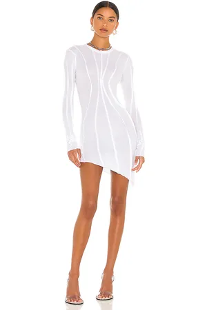 Sami Miro Asymmetric Baby Rib Mini Dress in . Size S, XL, XS.