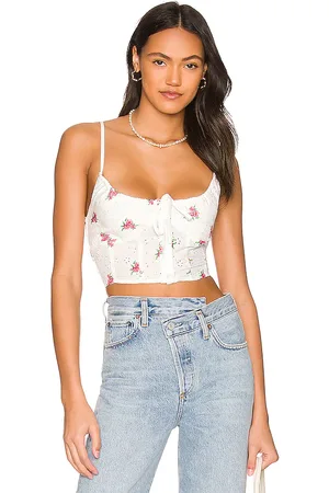 MORE TO COME Marie Embroidered Cami Top in . Size M, S, XL, XS, XXS.