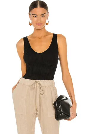 ENZA COSTA Military Rib U Neck Tank in . Size M, S, XL, XS.