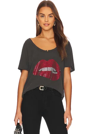 LAUREN MOSHI Delara Crystal Biting Lip Top in . Size S, XL, XS.