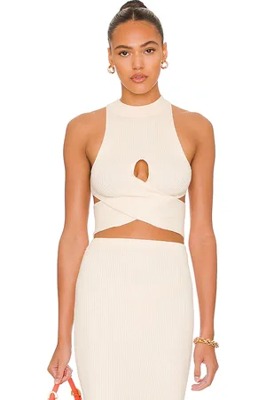 Camila Coelho Macadamia Crossover Top in . Size M, S.