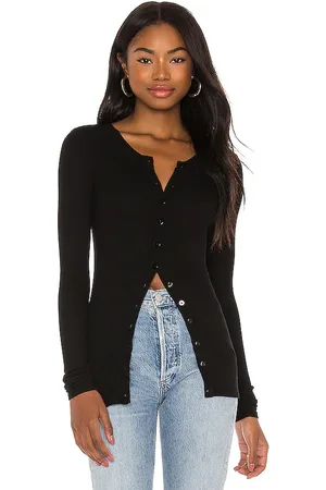 ENZA COSTA Silk Rib Fitted Long Sleeve Cardigan in . Size S, XL, XS.