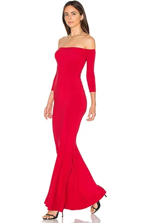 Norma Kamali Off The Shoulder Fishtail Gown in . Size M.