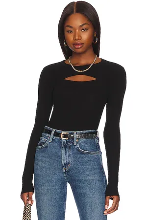 ENZA COSTA Silk Knit Cutout Crew in . Size L.