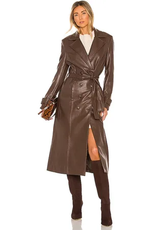 Bardot Faux Leather Trench Coat in . Size XL.