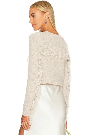 AUTUMN CASHMERE Fringed Sweater in . Size XL.