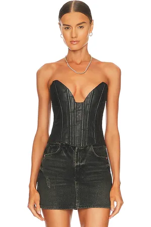 Understated Leather Vixen Bustier in . Size M, S.