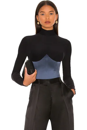 FLEUR DU MAL Mock Neck Long Sleeve Bodysuit in . Size M, S, XS.