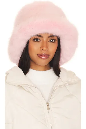 JOCELYN Oversized Faux Fur Bucket Hat in .