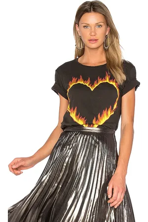 LAUREN MOSHI Croft Fire Heart Tee in . Size M, S, XS.