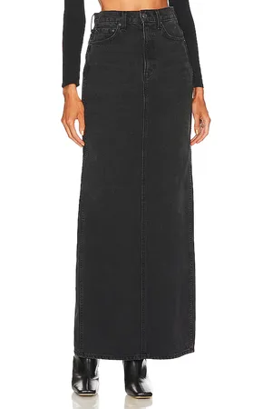 GRLFRND Amara Maxi Pencil Skirt with Back Slit in . Size 24, 25, 26.