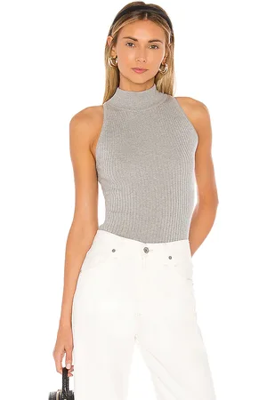 AUTUMN CASHMERE Rib Mock Halter in . Size XL.