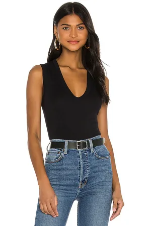 ENZA COSTA Supima Sleeveless U Tank in . Size M, S, XL, XS.
