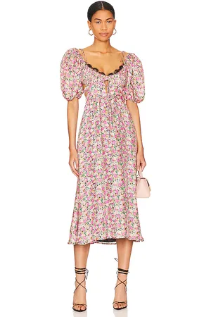 For Love & Lemons Isadora Midi Dress in . Size S, XS.