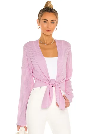 AUTUMN CASHMERE X REVOLVE Tie Front Rib Cardigan in . Size S, XL.