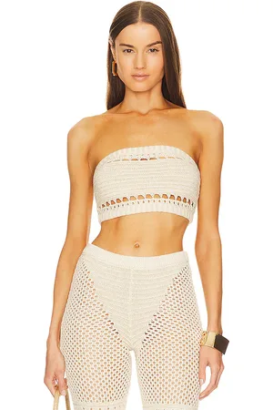 Retrofete Luiz Strapless Top in And Gold in . Size XL.