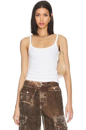 ENZA COSTA Silk U Tank in . Size L, S, XL, XS.