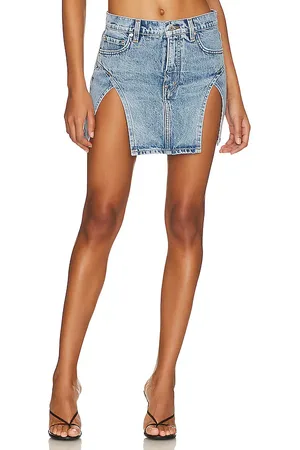 GRLFRND Jasmine Mini Skirt With Double Slit in . Size 25, 26, 28.