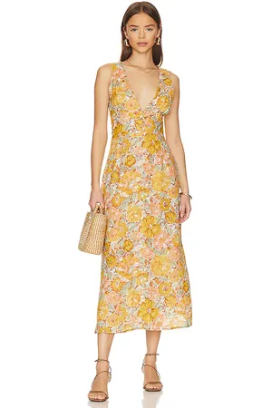FAITHFULL THE BRAND Venere Midi Dress in . Size XL, XS.