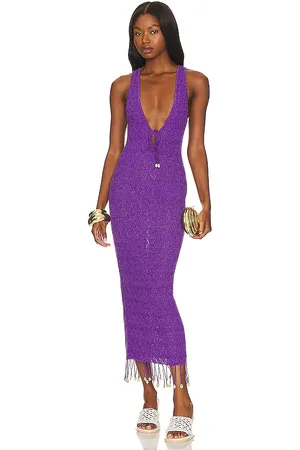 Camila Coelho Abeni Keyhole Midi Knit Dress in . Size L, XL.