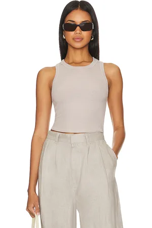 ENZA COSTA Silk Cropped Bold Sheath Tank in . Size XL.