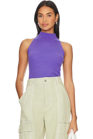 AUTUMN CASHMERE Rib Mock Halter in . Size XL, XS.