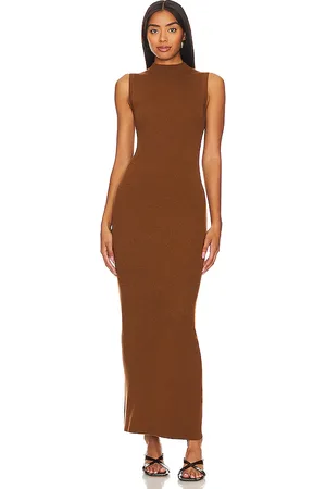 ENZA COSTA Silk Sweater Knit Mockneck Dress in . Size L, XL.