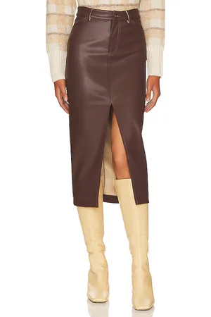heartLoom Jae Faux Leather Skirt in . Size M, S, XL, XS.