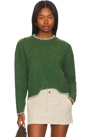 AUTUMN CASHMERE Tipped Crew Neck in . Size XL, XS.