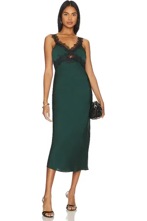Minkpink Erin Lace Trim Midi Dress in . Size M.