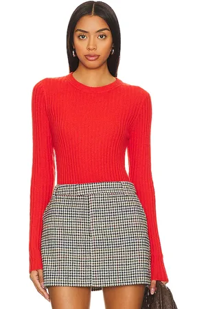 AUTUMN CASHMERE Rib Crew Neck Top in . Size M, S, XL, XS.