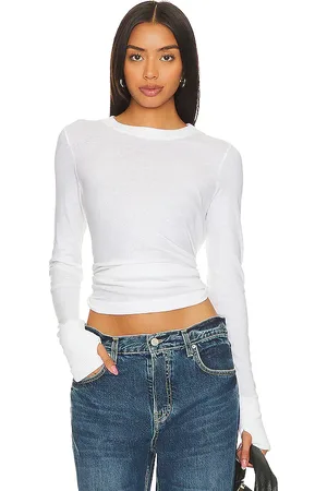 ENZA COSTA Cashmere Easy Cuffed Crew in . Size L, S, XL, XS.
