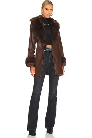 Show Me Your Mumu Penny Lane Faux Leather Jacket in . Size M, S, XL, XS.