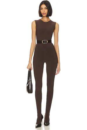 Norma Kamali Sleeveless Catsuit With Footsie in . Size M, S.