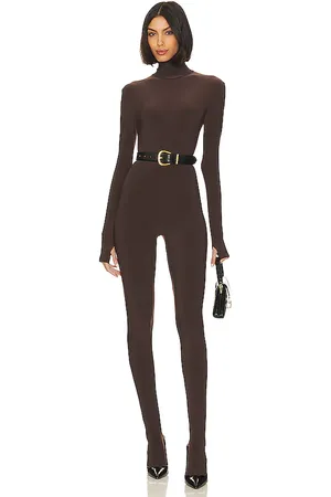 Norma Kamali Slim Fit Turtle Catsuit With Footsie in . Size M, S, XL, XS, XXS.
