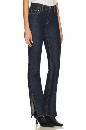 GRLFRND Hailey Low Rise Slim Boot With Slit Hem in . Size 29, 30, 31, 32.
