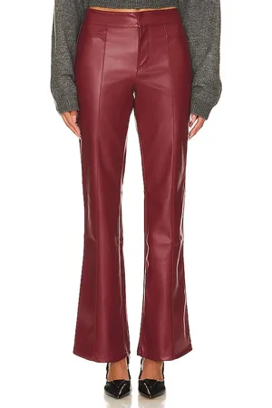 Sleek Statement leather flared pants in red - Dorothee Schumacher
