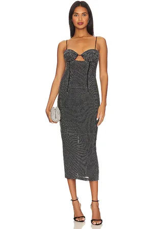 Bardot Aisha Diamonte Midi Dress in . Size 8.