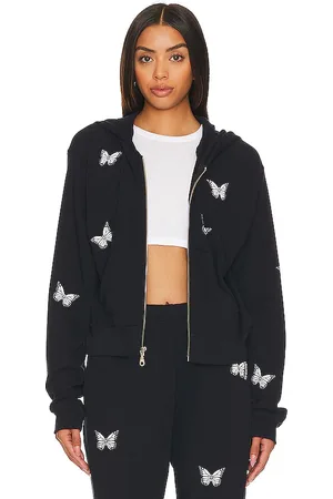 LAUREN MOSHI Lachelle Crop Zip Up Hoodie in . Size XL.