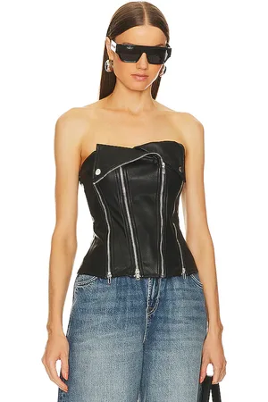 superdown X Bridget Dani Faux Leather Corset in . Size S, XS.