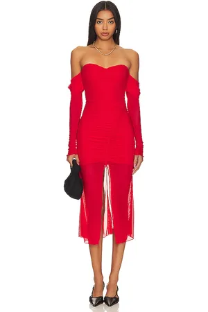 MAJORELLE Elise Midi Dress in . Size XL.