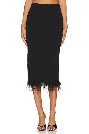 Central Park West Sylvie Marabou Sweep Skirt in . Size S, XS.