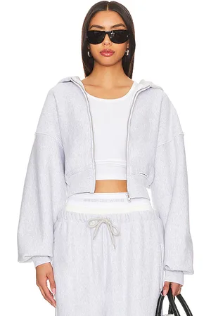 Alexander Wang Cropped Zip Up Hoodie in . Size M.